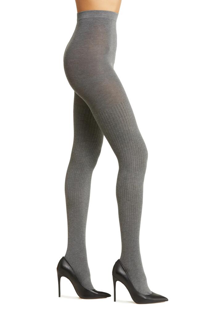 Nordstrom Rib Sweater Tights in Grey Heather Cover