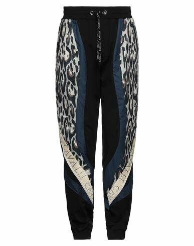 Roberto Cavalli Man Pants Black Cotton, Polyamide, Elastane Cover