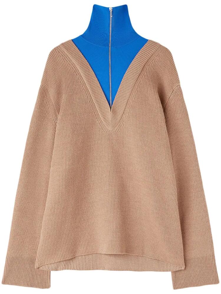 Jil Sander layered-design wool-blend jumper - Neutrals Cover