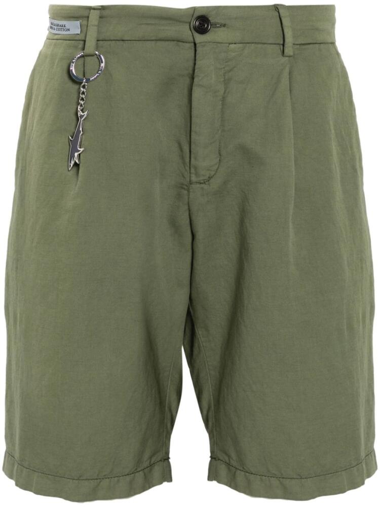 Paul & Shark logo-charm chino shorts - Green Cover