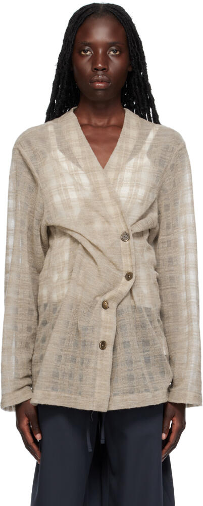 OUR LEGACY Beige Midline Cardigan Cover