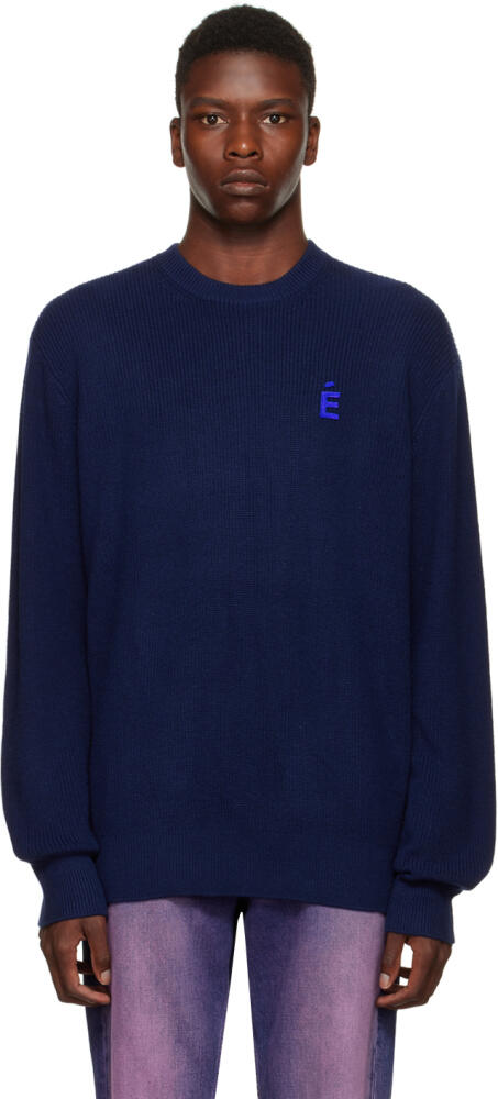 Études Navy Boris Patch Sweater Cover