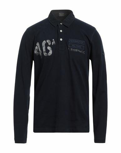 Aeronautica Militare Man Polo shirt Midnight blue Cotton Cover