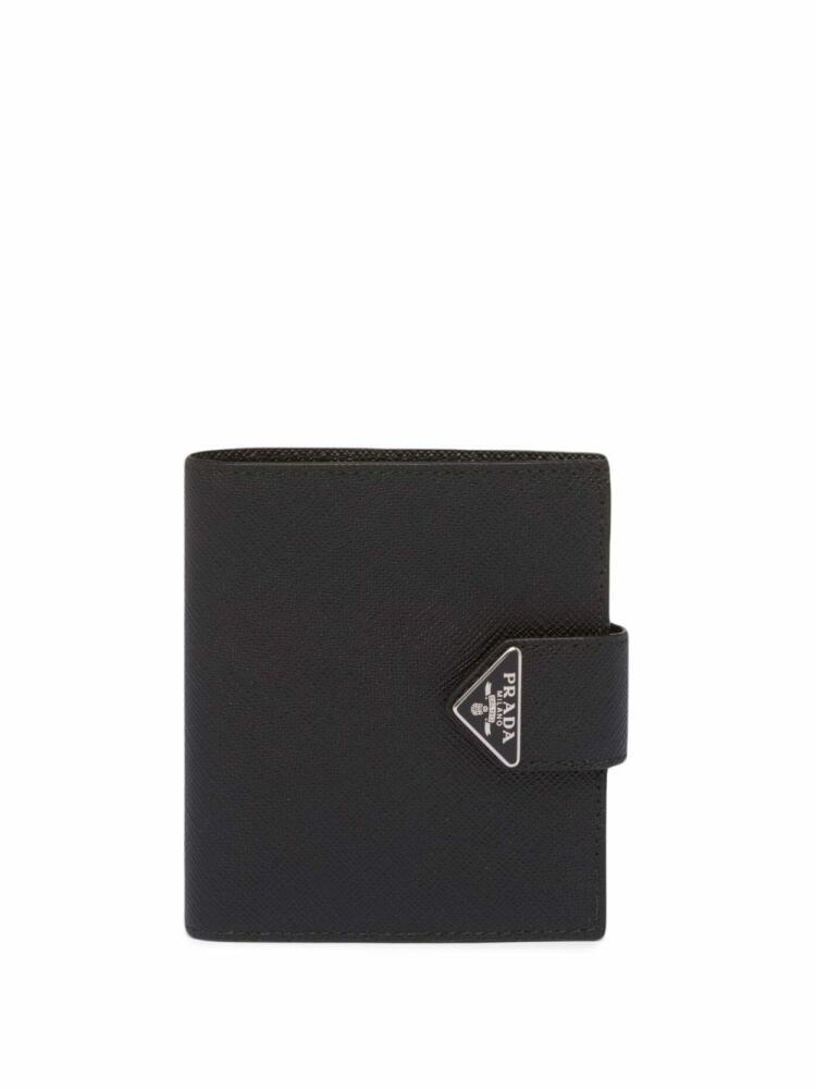 Prada saffiano logo-plaque wallet - Black Cover