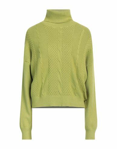 Take-two Woman Turtleneck Light green Viscose, Polyester, Nylon Cover