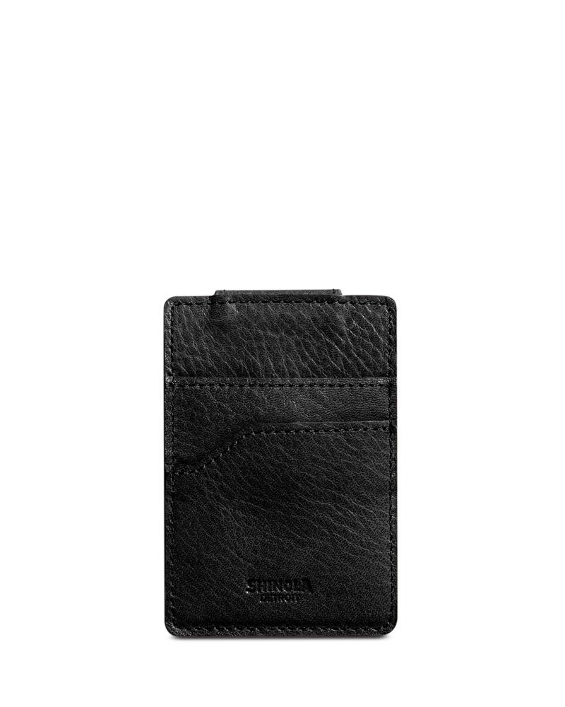 Shinola Signature Leather Magnetic Money Clip Card Case Cover