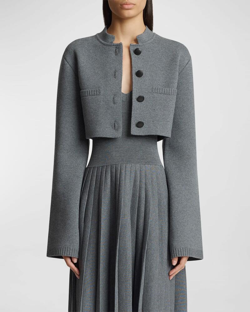 Khaite Ello Cropped Wool-Blend Jacket Cover