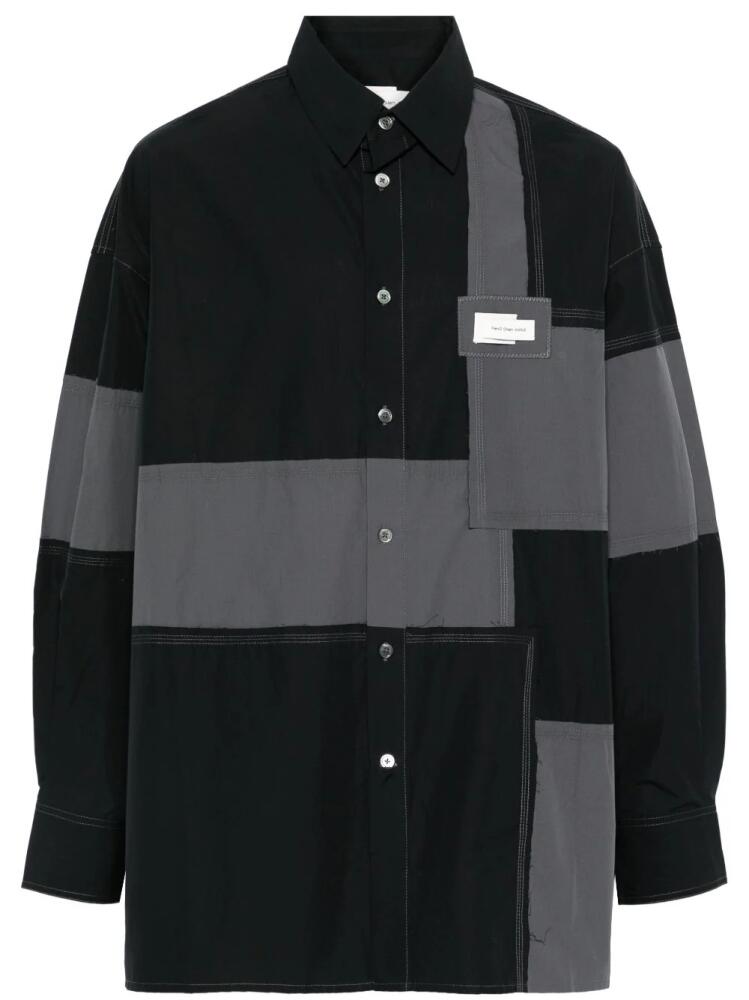 Feng Chen Wang patchwork shirt - Black Cover