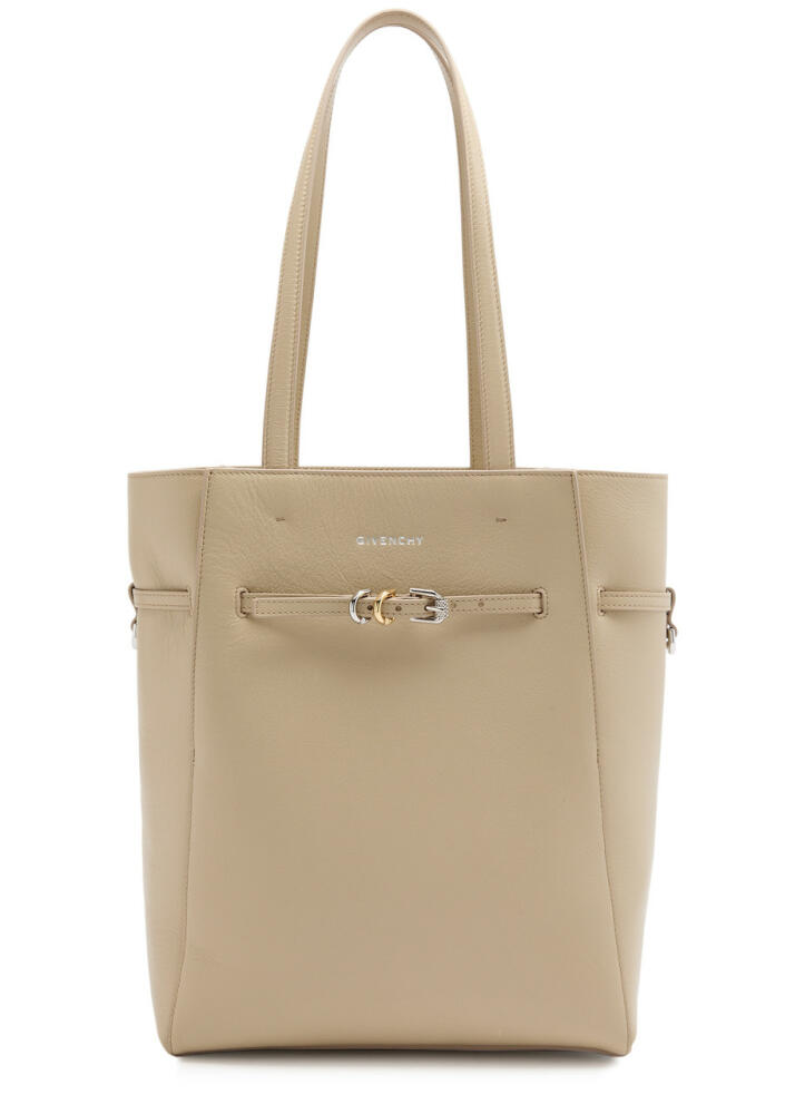 Givenchy Voyou Small Leather Tote - Beige Cover