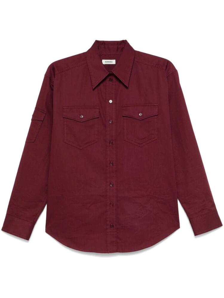 SANDRO chest-pockets shirt - Red Cover