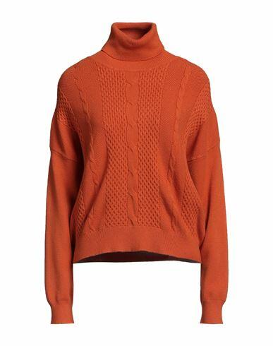 Take-two Woman Turtleneck Orange Viscose, Polyester, Nylon Cover