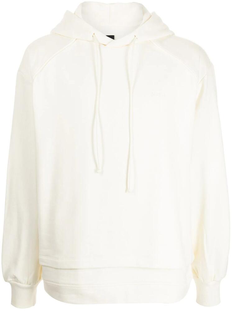 Juun.J layered cotton hoodie - White Cover