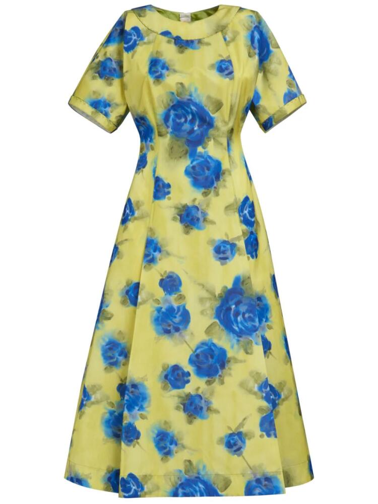 Marni rose-print midi dress - Yellow Cover