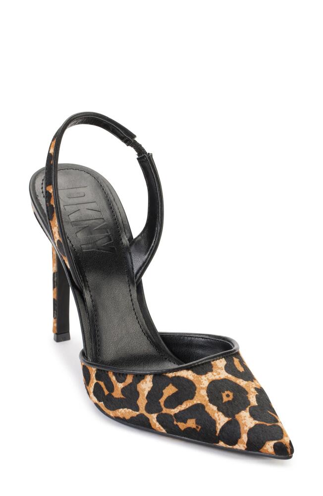 DKNY Macia Slingback Pump in Leopard Calf Hair Cover