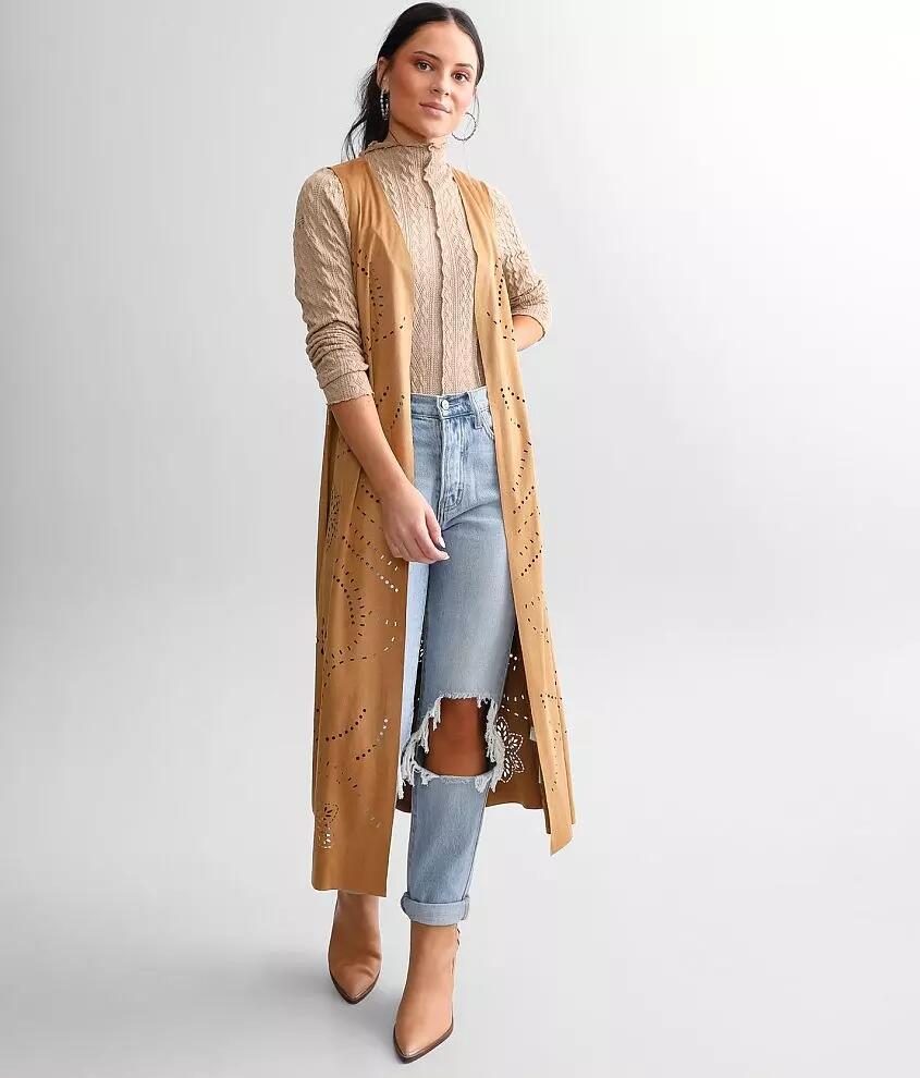 Ariat Magdelena Faux Suede Duster Vest Cover