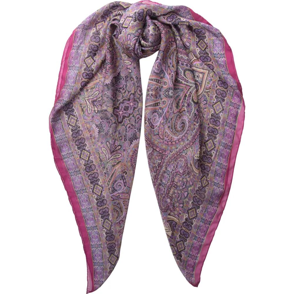 Elizabetta Ambra - Large Silk Scarf for Women in Raspberry Cover