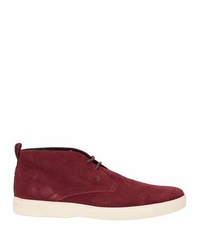 Tod's Man Ankle boots Burgundy Leather Cover