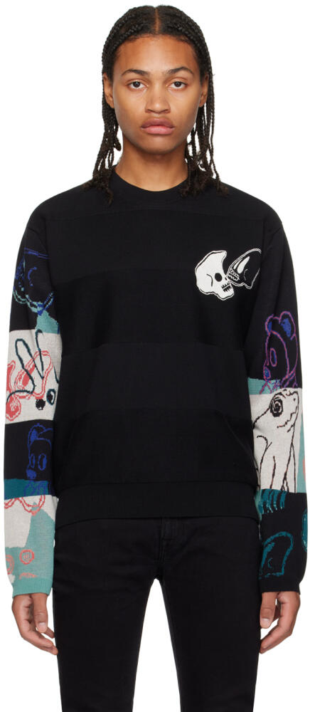 PS by Paul Smith Black Embroidered Sweater Cover