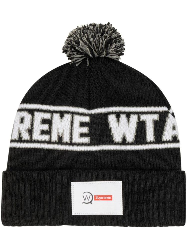 Supreme x WTAPS intarsia logo beanie - Black Cover