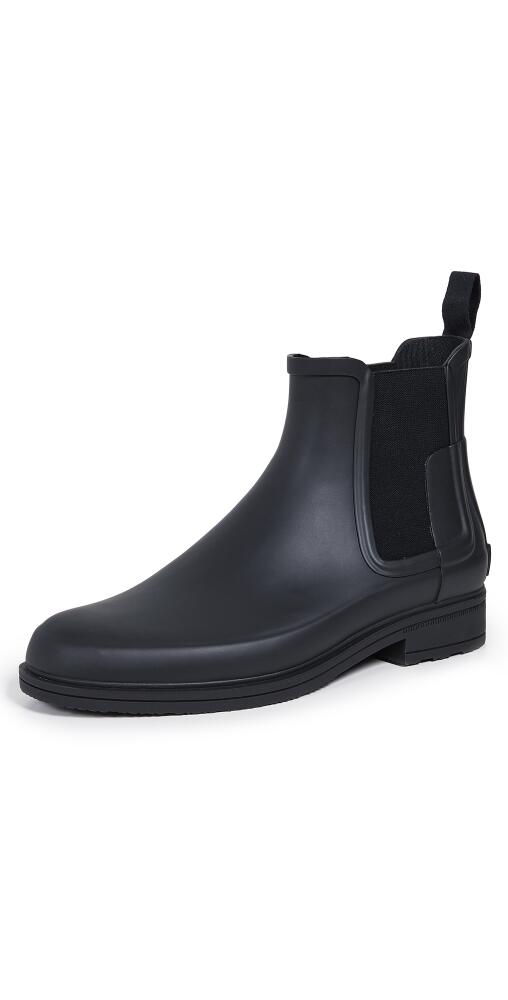 Hunter Boots Men's Refined Slim Fit Chelsea Boots Black Cover