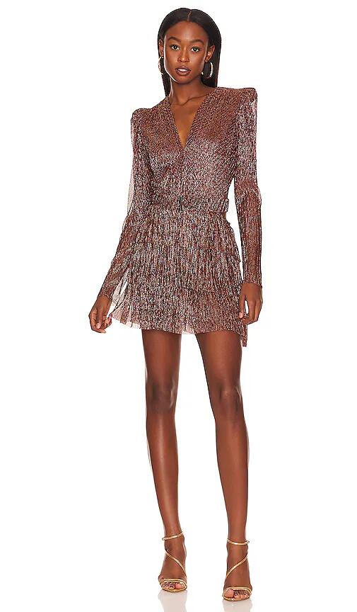 Sabina Musayev x REVOLVE Solana Dress in Metallic Bronze Cover