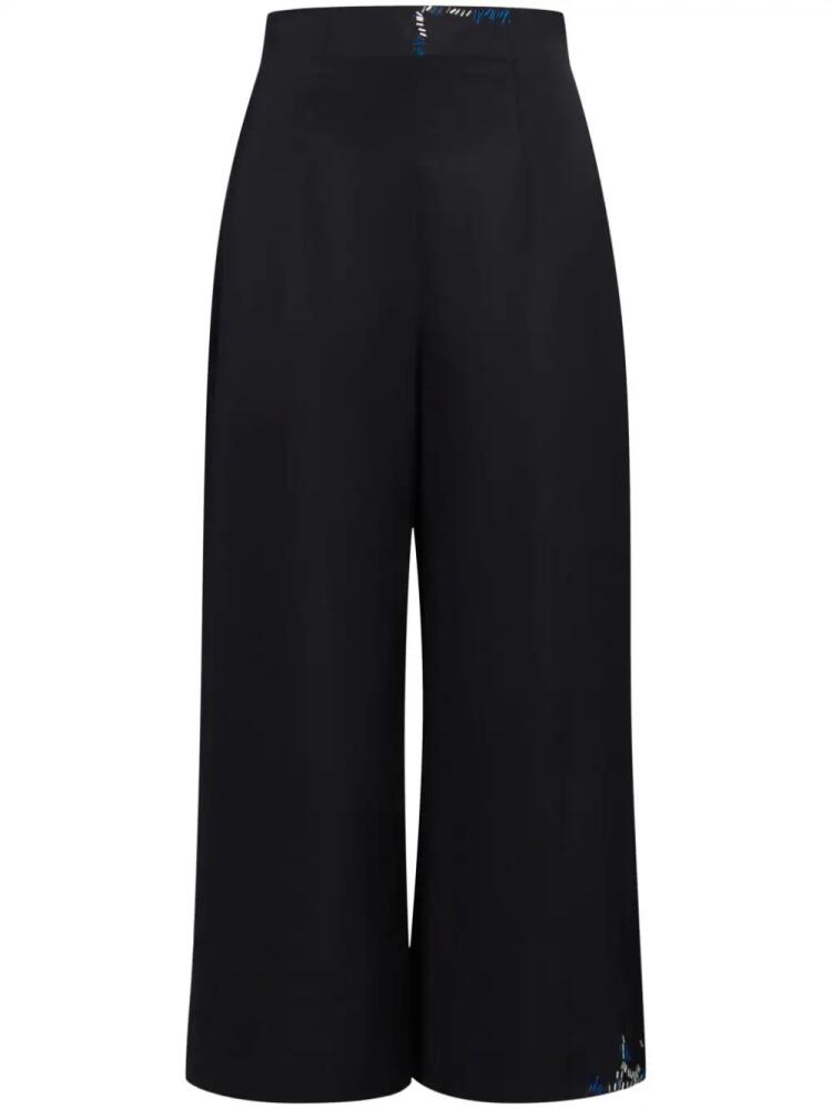 Marni decorative-stitching cropped trousers - Blue Cover