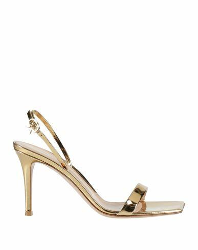 Gianvito Rossi Woman Sandals Gold Leather Cover