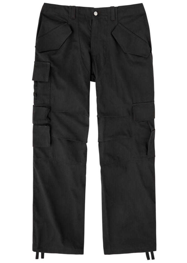 Rhude Ceremonia Cotton Cargo Trousers - Black Cover