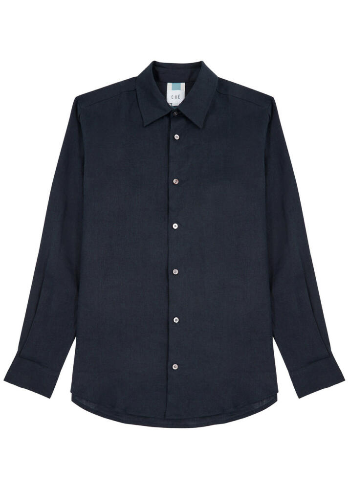 Che Linen Shirt - Navy Cover