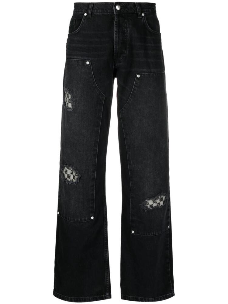 MISBHV distressed straight-leg jeans - Black Cover