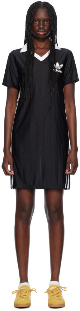 adidas Originals Black Adicolor 3-Stripes Pinstripe Minidress Cover