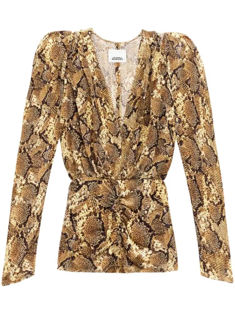 ISABEL MARANT Marlin blouse - Brown Cover