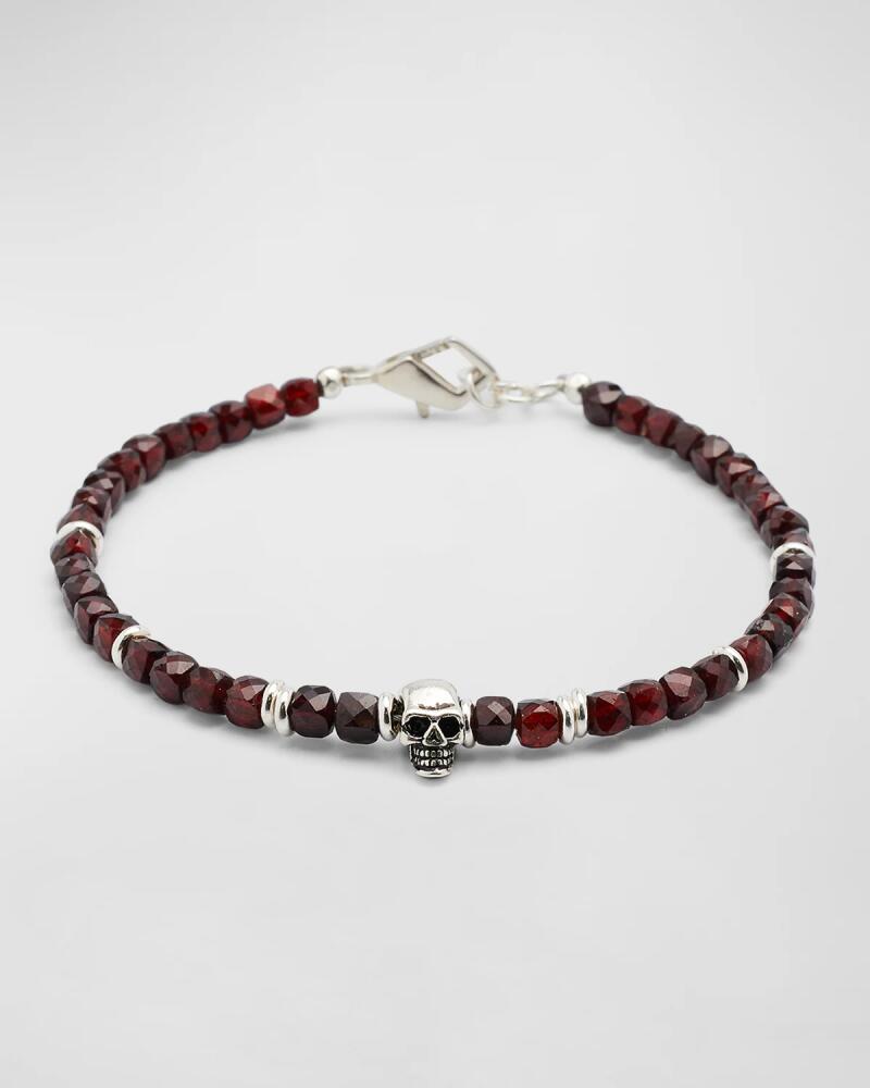 Jan Leslie Men's Gemstone Skull Beaded Bracelet Cover