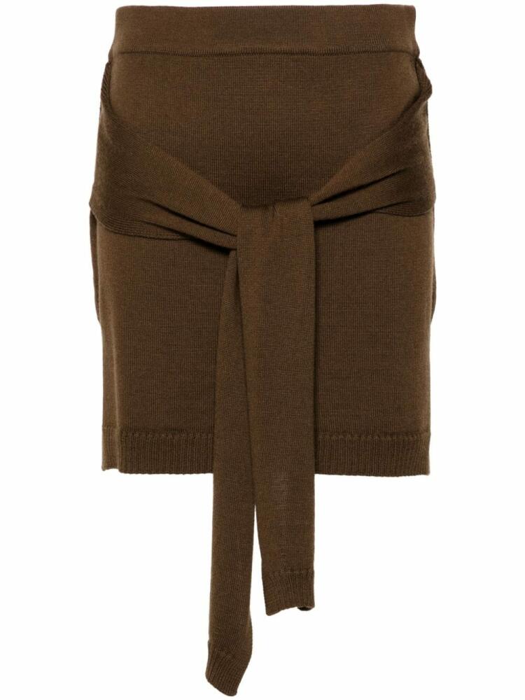 LEMAIRE fine-knit mini skirt - Brown Cover