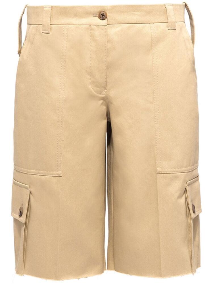 Miu Miu cotton chino bermuda shorts - Neutrals Cover