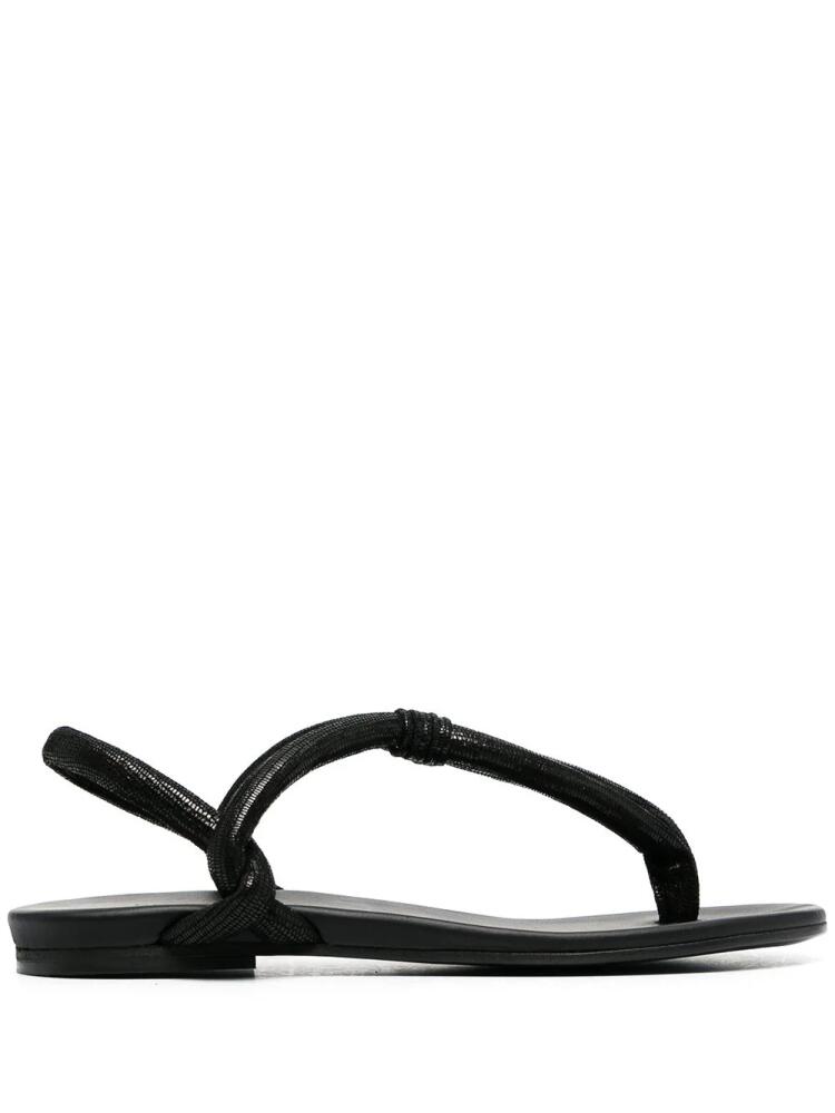 Del Carlo leather thong strap flip-flops - Black Cover