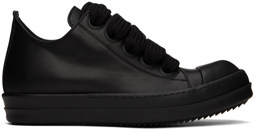 Rick Owens Black Jumbo Laced Low Sneakers Cover