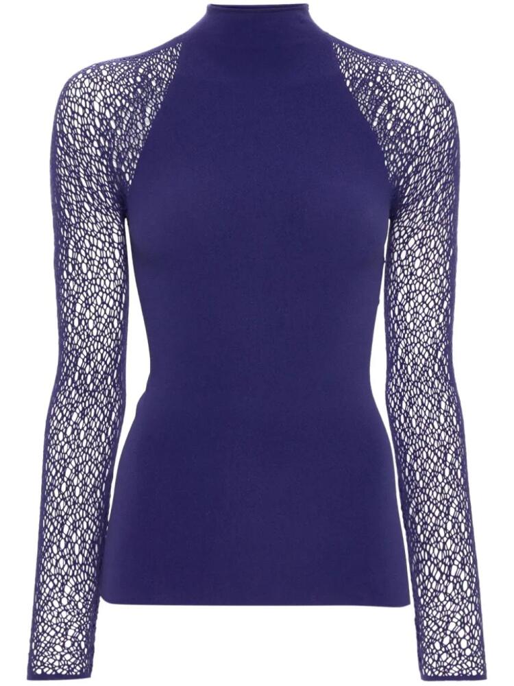 Wolford open-work detail top - Purple Cover