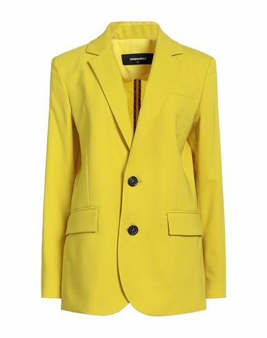 Dsquared2 Woman Blazer Acid green Polyester, Virgin Wool, Elastane Cover