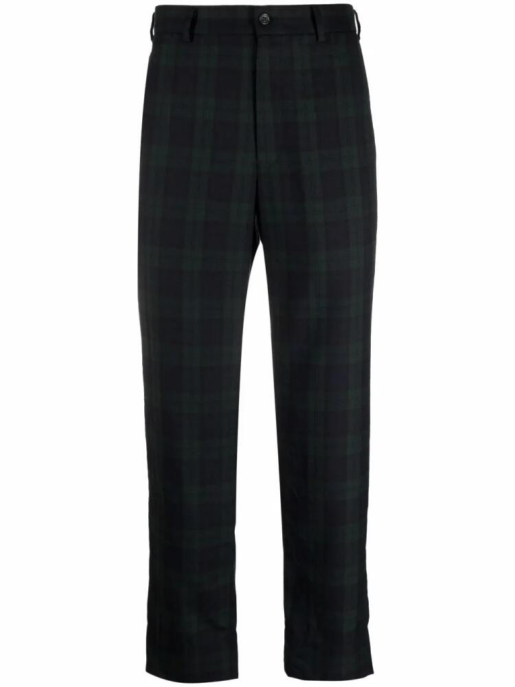 Black Comme Des Garçons check-print tailored trousers Cover