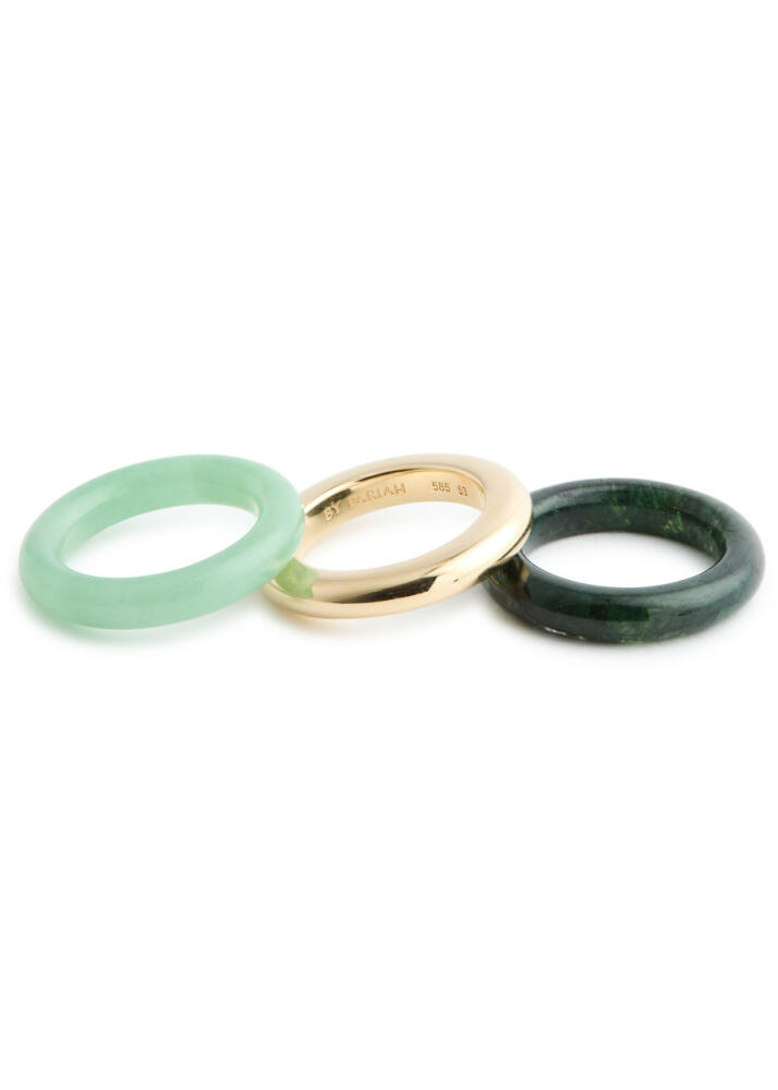 BY Pariah Stone Trilogy Stack Rings - set of Three - Gold Cover