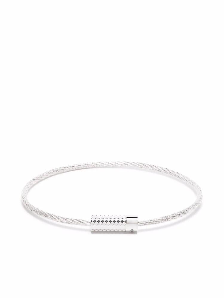 Le Gramme 9g pyramid cable bracelet - Silver Cover