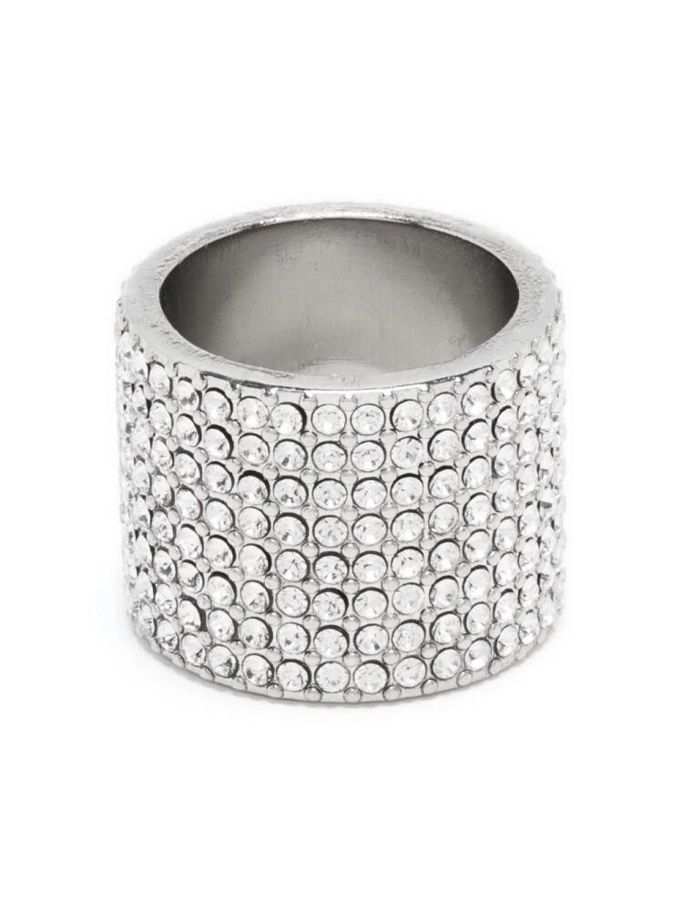 Amina Muaddi Rih crystal-embelished ring - Silver Cover