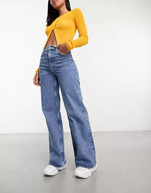 & Other Stories high rise wide leg jeans in love blue Cover