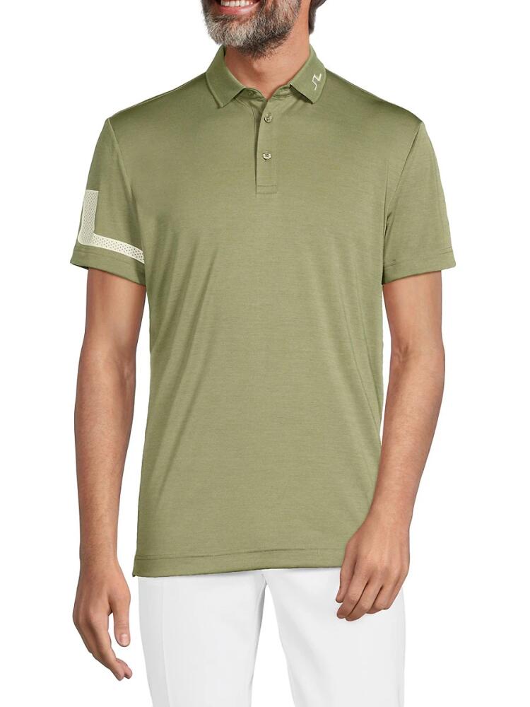 J. Lindeberg Men's Regular Fit Polo - Oil Green Cover