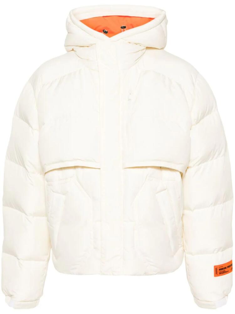 Heron Preston hooded padded jacket - Neutrals Cover