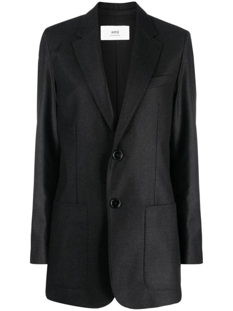 AMI Paris single-breasted wool blazer - Grey Cover