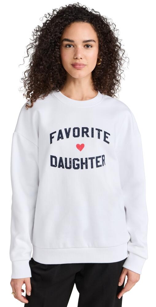 Favorite Daughter Favorite Daughter Heart Logo Sweatshirt White/Navy Cover