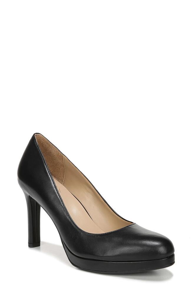 Naturalizer Teresa Platform Pump in Black Leather Cover