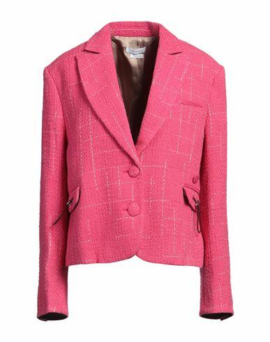 Saks Potts Woman Blazer Magenta Cotton, Viscose, Polyester, Polyamide Cover